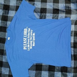 Vintage.  Made in USA. Screen Stars Tee Shirt. Funny Lottery. Size Large.